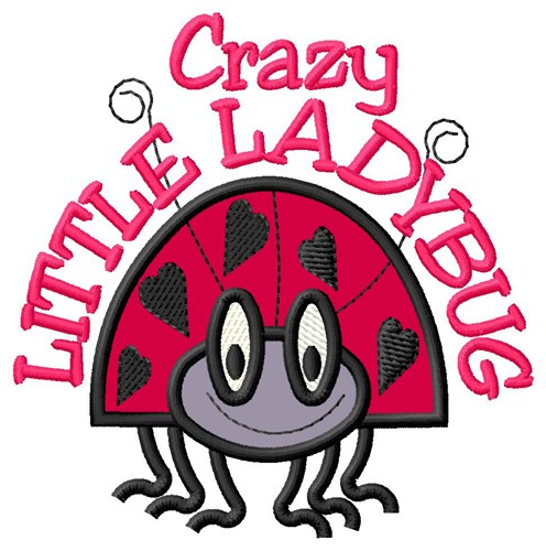 Crazy Little Ladybug Machine Embroidery Design