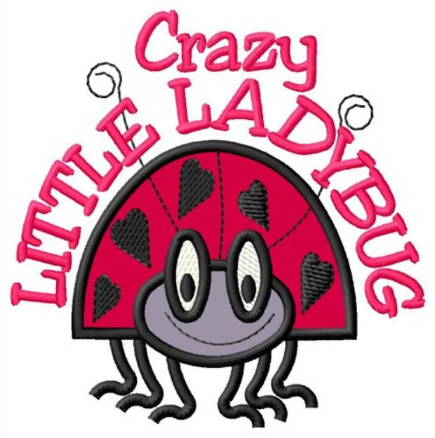 Picture of Crazy Little Ladybug Machine Embroidery Design
