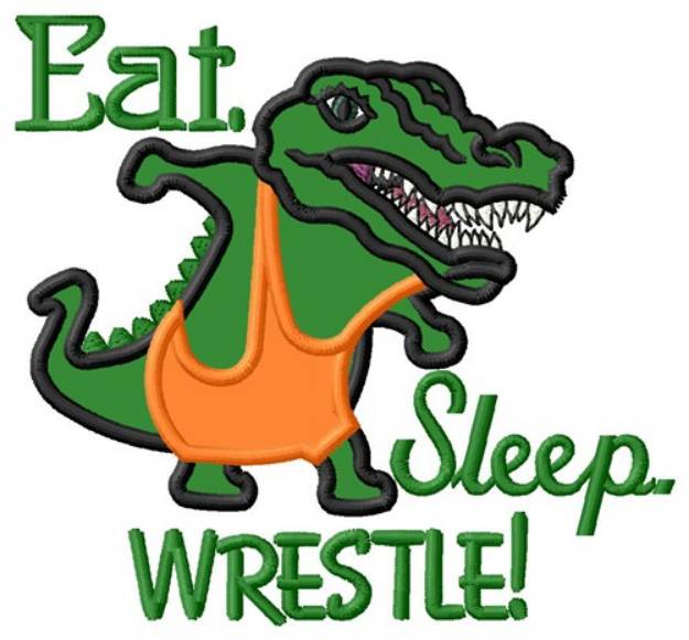 Picture of Eat Sleep Wrestle Machine Embroidery Design