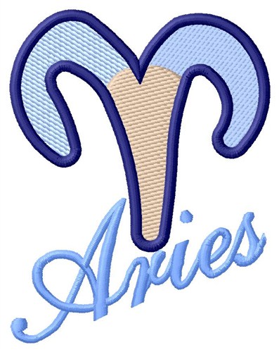 Aries Zodiac Machine Embroidery Design
