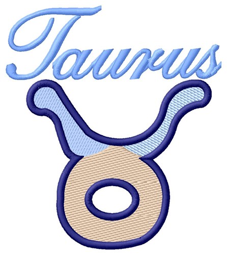 Taurus Zodiac Machine Embroidery Design
