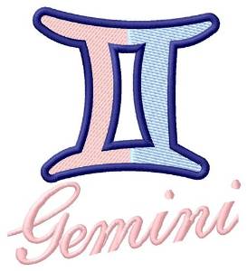 Picture of Gemini Zodiac Machine Embroidery Design