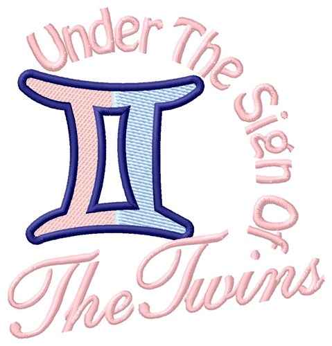 The Sign Of The Twins Machine Embroidery Design