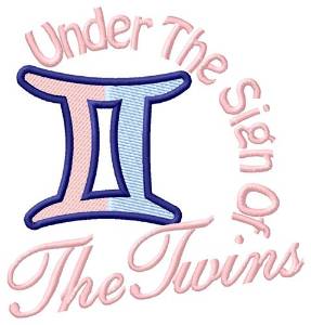 Picture of The Sign Of The Twins Machine Embroidery Design
