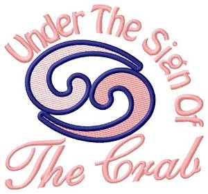 Picture of The Sign Of The Crab Machine Embroidery Design