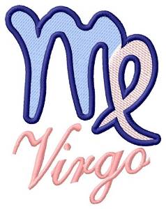 Picture of Virgo Zodiac Sign Machine Embroidery Design