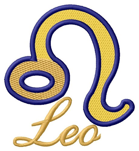 Leo Zodiac Sign Machine Embroidery Design