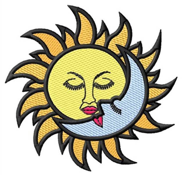 Picture of Sun and Moon Machine Embroidery Design