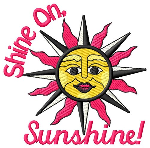 Shine On Sunshine Machine Embroidery Design