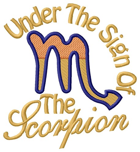 Sign Of The Scorpion Machine Embroidery Design