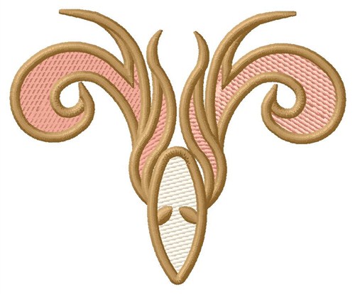 Aries Ram Zodiac Machine Embroidery Design
