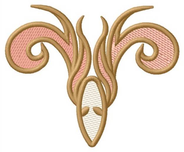 Picture of Aries Ram Zodiac Machine Embroidery Design
