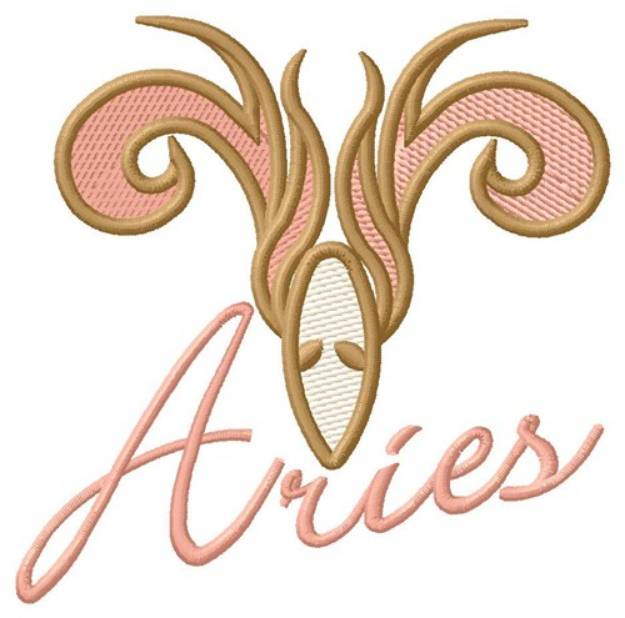 Picture of Aries Zodiac Sign Machine Embroidery Design