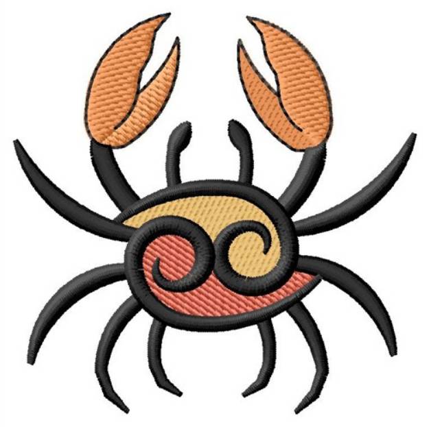 Picture of Crab Cancer Zodiac Machine Embroidery Design