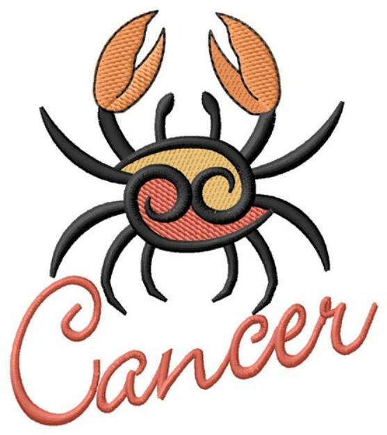 Picture of Cancer Zodiac Sign Machine Embroidery Design