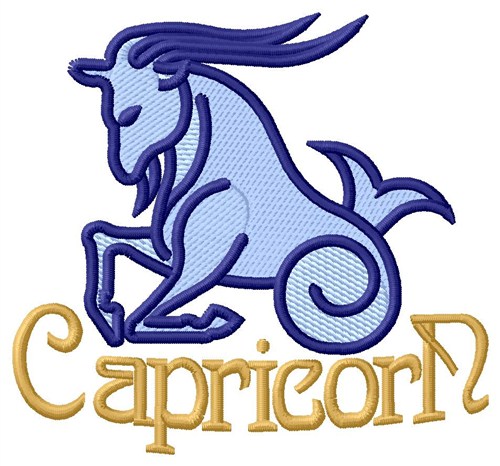 Capricorn Zodiac Machine Embroidery Design