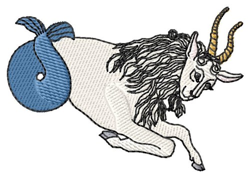 Sea Goat Capricorn Machine Embroidery Design