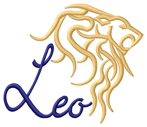 Leo Lion Zodiac Machine Embroidery Design