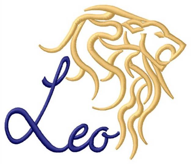 Picture of Leo Lion Zodiac Machine Embroidery Design