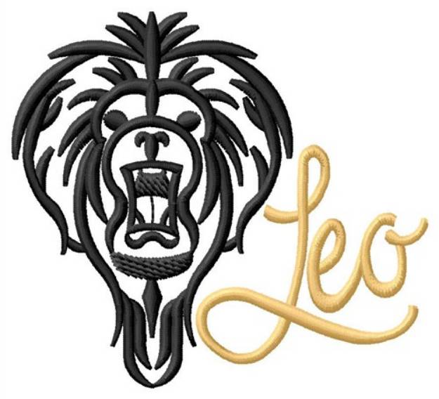 Picture of Leo Lion Zodiac Machine Embroidery Design