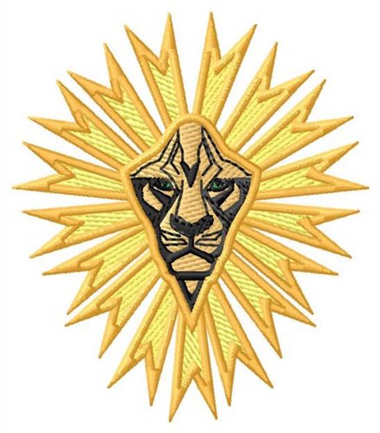 Picture of Sun Lion Head Machine Embroidery Design