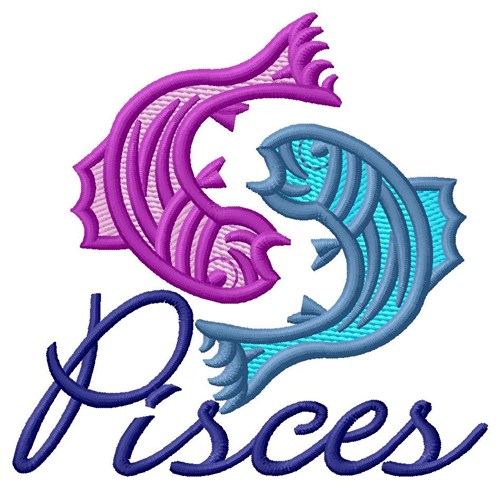 Pisces Fish Machine Embroidery Design