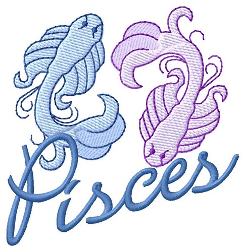 Pisces Fish Machine Embroidery Design
