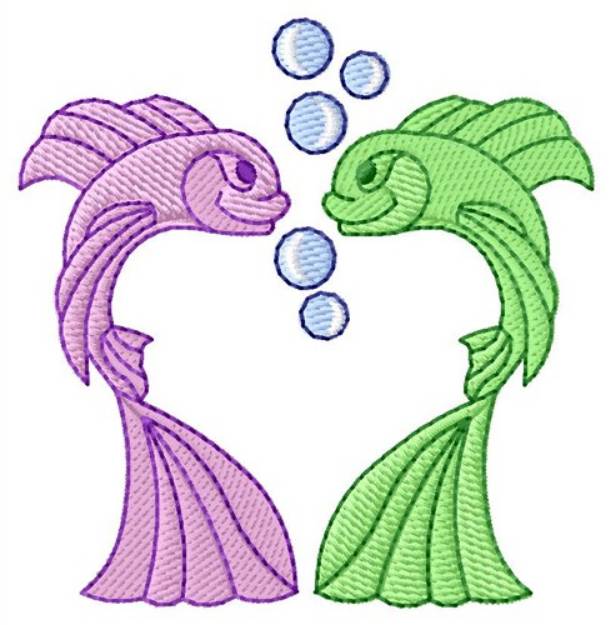 Picture of Pisces Fish Machine Embroidery Design