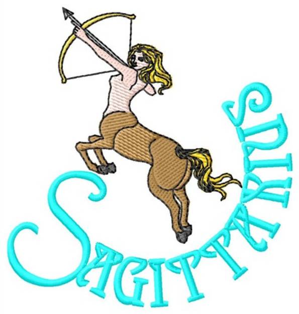 Picture of Sagittarius Archer Machine Embroidery Design