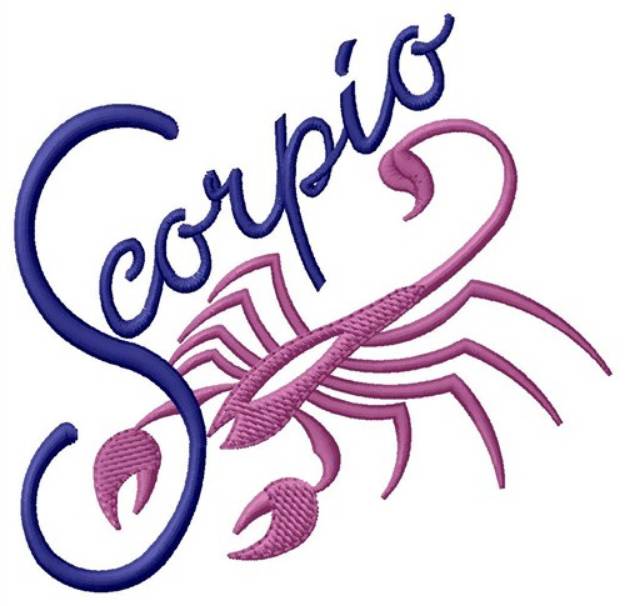 Picture of Scorpio Scorpion Machine Embroidery Design