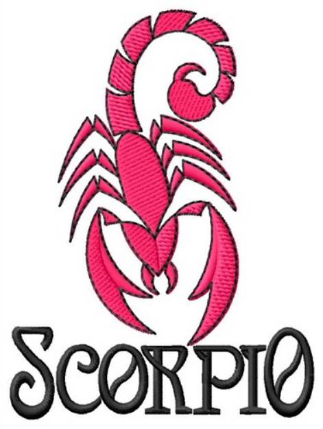 Picture of Scorpio Scorpio Machine Embroidery Design