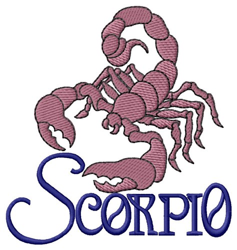 Scorpion Scorpio Machine Embroidery Design