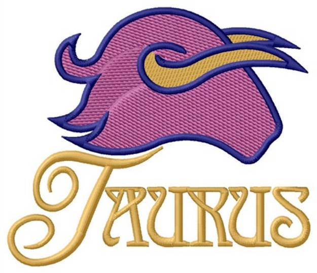 Picture of Taurus Bull Head Machine Embroidery Design