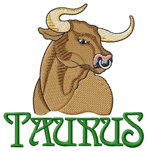 Taurus Bull Head Machine Embroidery Design