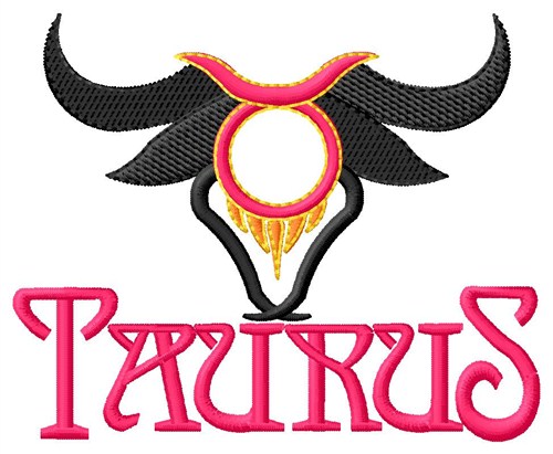 Taurus Tribal Bull Machine Embroidery Design