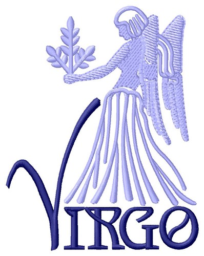 Virgo Virgin Maiden Machine Embroidery Design