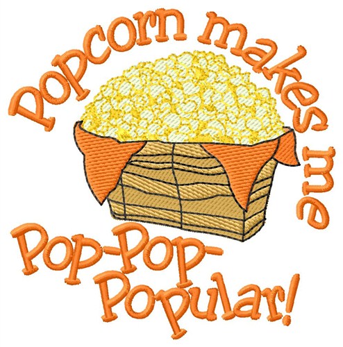 Popcorn Popular Machine Embroidery Design