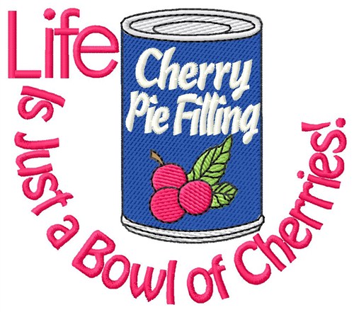 Bowl Of Cherries Machine Embroidery Design