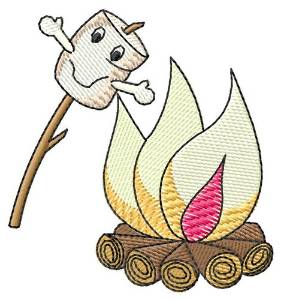 Picture of Marshmallow and Fire Machine Embroidery Design