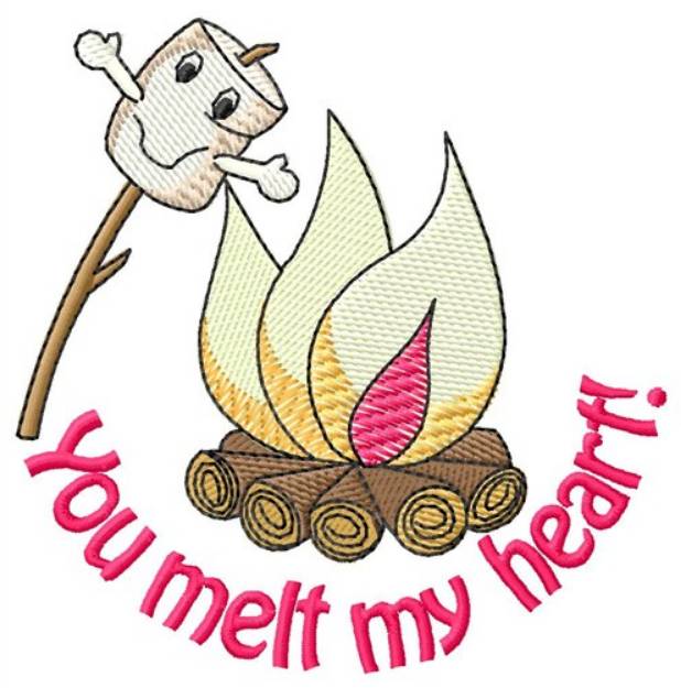 Picture of You Melt My Heart Machine Embroidery Design