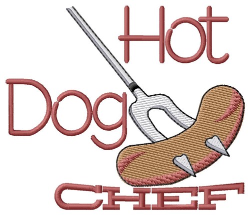 Hot Dog Chef Machine Embroidery Design