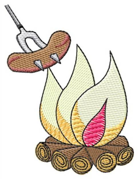 Picture of Hot Dog and Fire Machine Embroidery Design