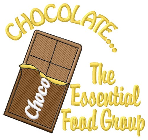 Chocolate Food Group Machine Embroidery Design