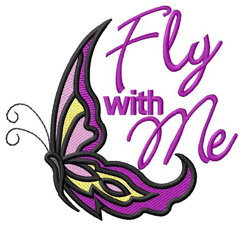 Fly With Me Machine Embroidery Design