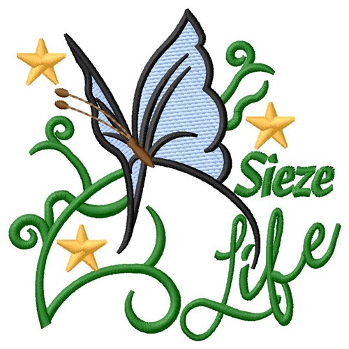 Sieze Life Butterfly Machine Embroidery Design