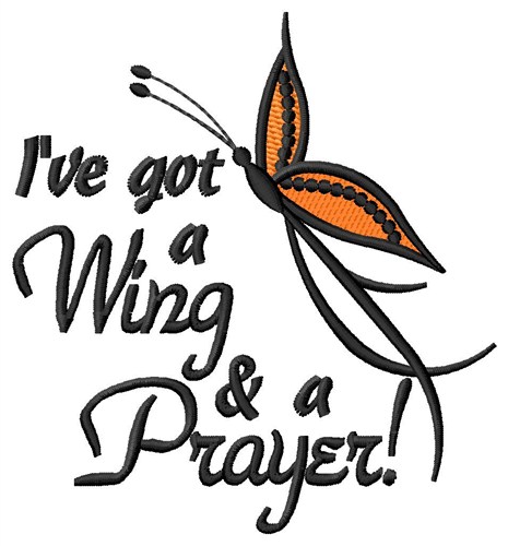 A Wing And A Prayers Machine Embroidery Design