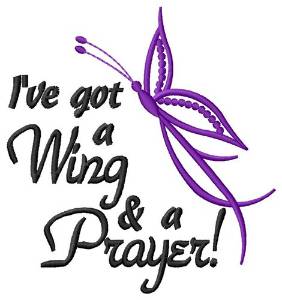 Picture of A Wing And A Prayer Machine Embroidery Design