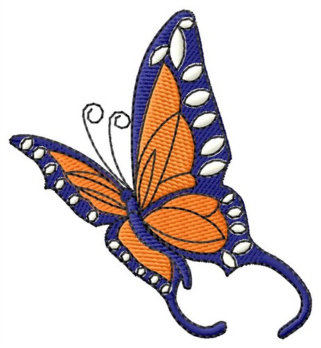 Monarch Butterfly Machine Embroidery Design