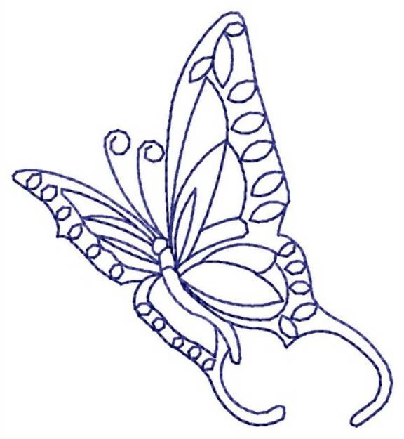 Picture of Butterfly Outline Machine Embroidery Design