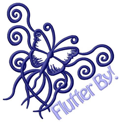 Flutter By Butterfly Machine Embroidery Design